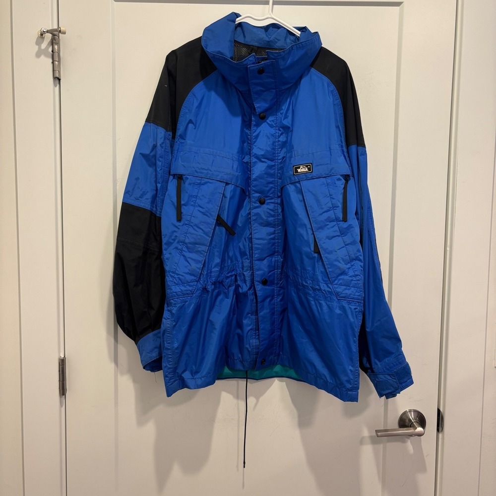 Vintage Woolrich Mens Blue Black Mountain Parka Jacket Made in USA Size M 33116